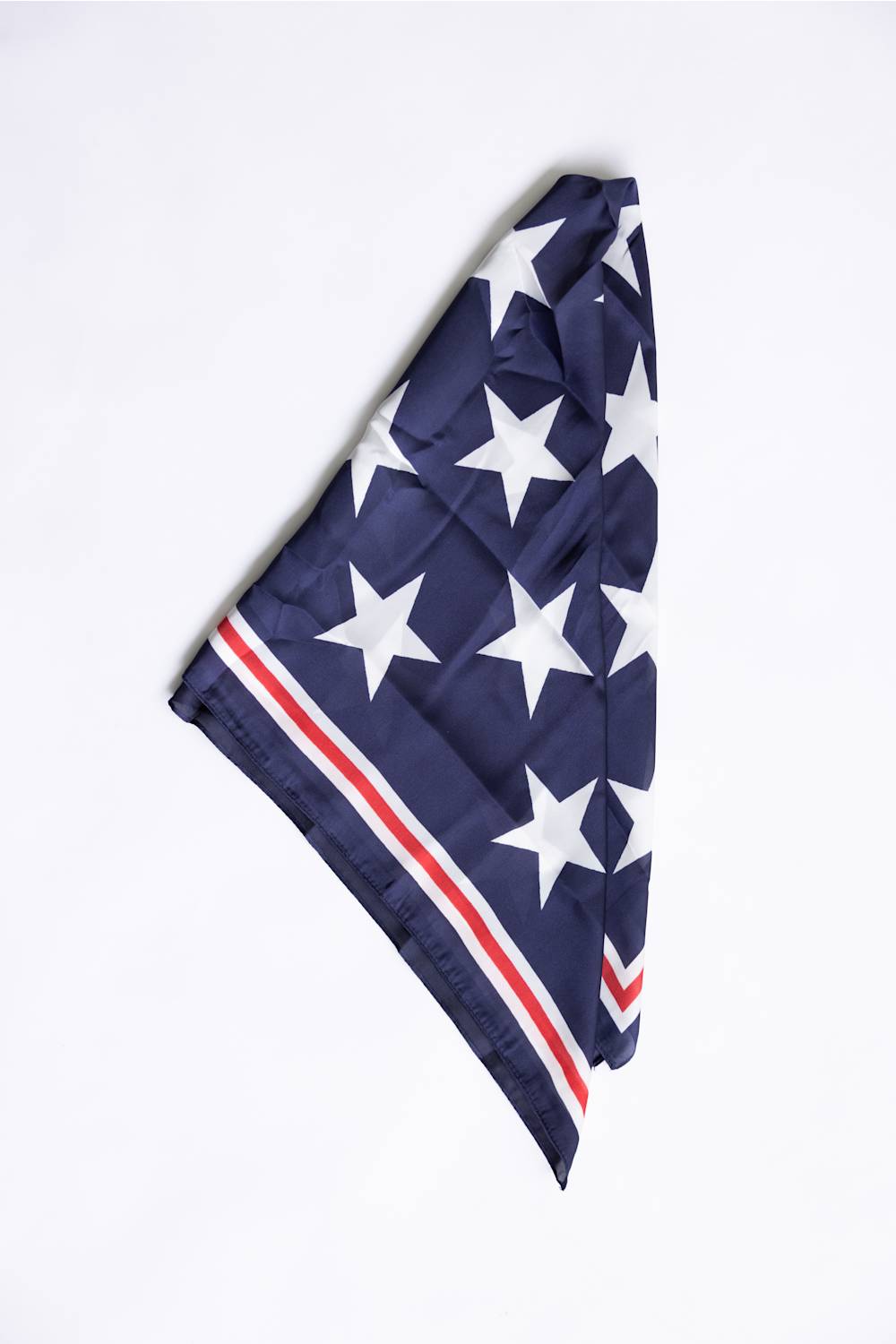 Stars Americana Silk Scarf for Women in Navy