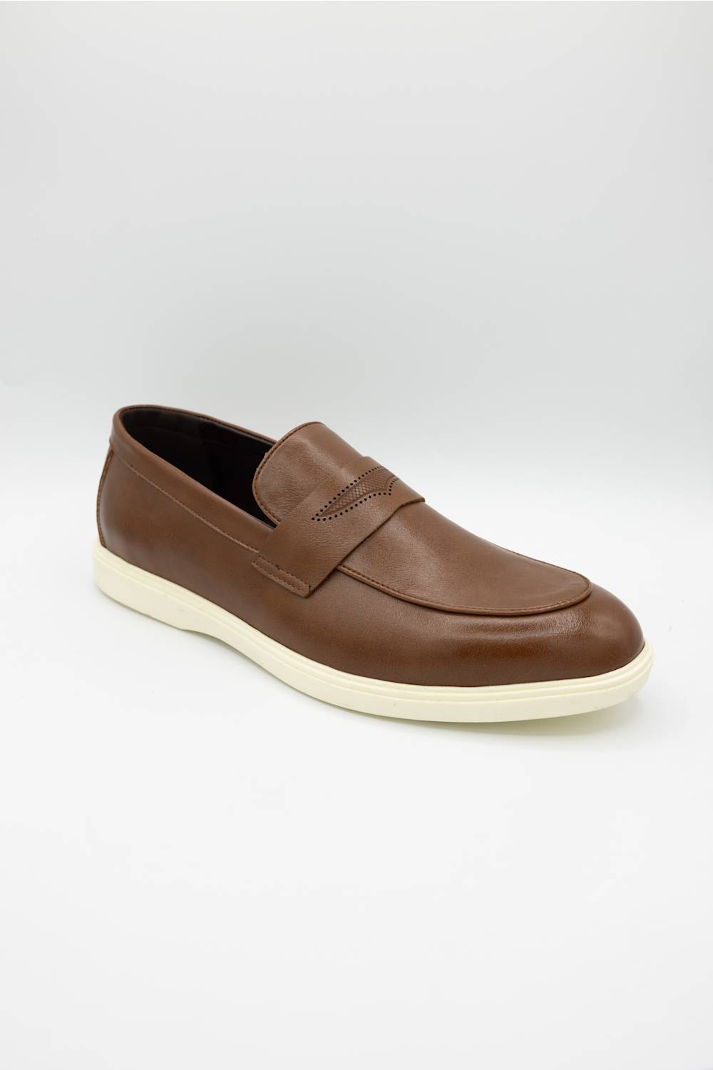 Steve Madden Milo Loafers for Men in Tan; Brown loafer shoe on a white background