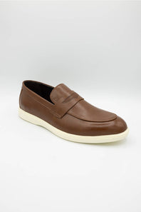 Steve Madden Milo Loafers for Men in Tan; Brown loafer shoe on a white background