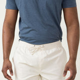 Stretch Pull On Shorts for Men in Off White