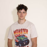 Monster Wheels Graphic T-Shirt for Men in Natural