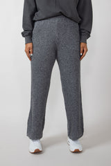 Sweater Stretch Pants for Women in Charcoal Mix | LE50052BOT