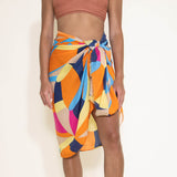 Swim Cover Up Sarong for Women in Orange