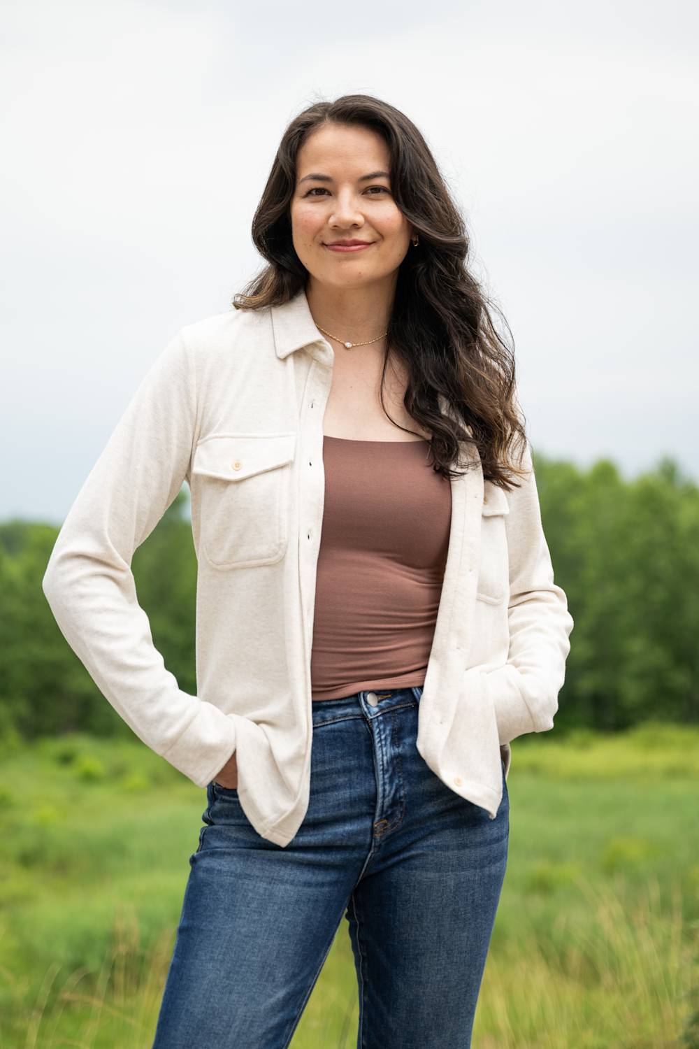 Thread & Supply Cassian Soft Luxe Button Up Shirt in Heather Oatmeal