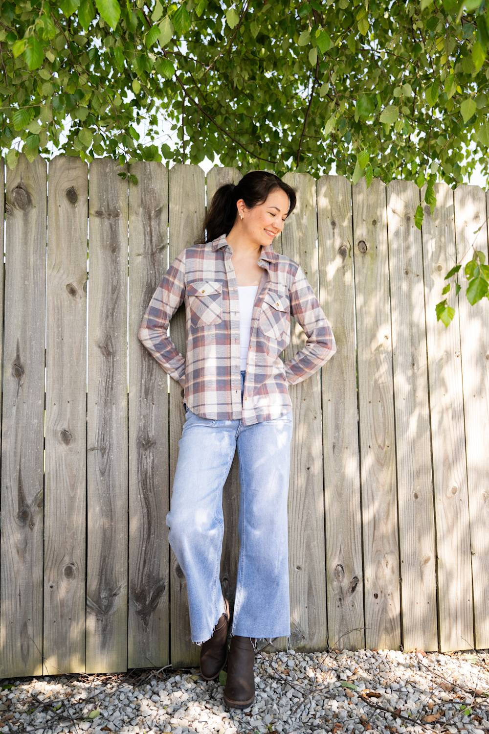 Thread & Supply Cassian Soft Luxe Button Up Shirt in Vintage Indigo Plaid