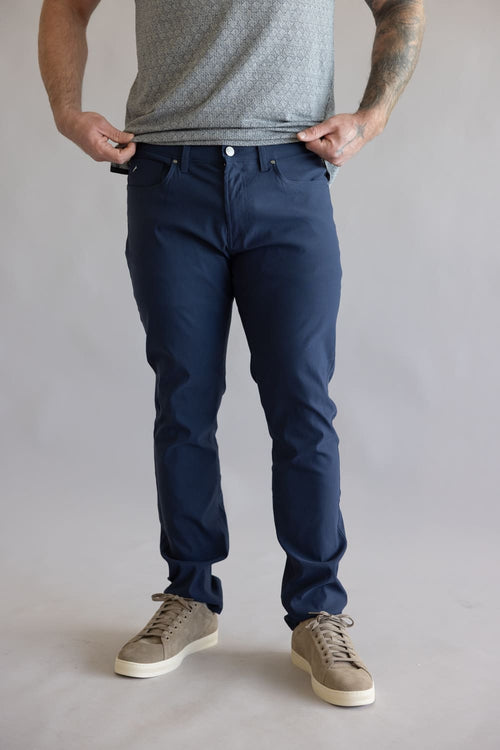 Tailor Vintage Performance Tech 5 Pocket Pants for Men in Navy
