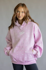 Happy Camp3r Puff Snow Angel Hoodie for Women in Light Pink