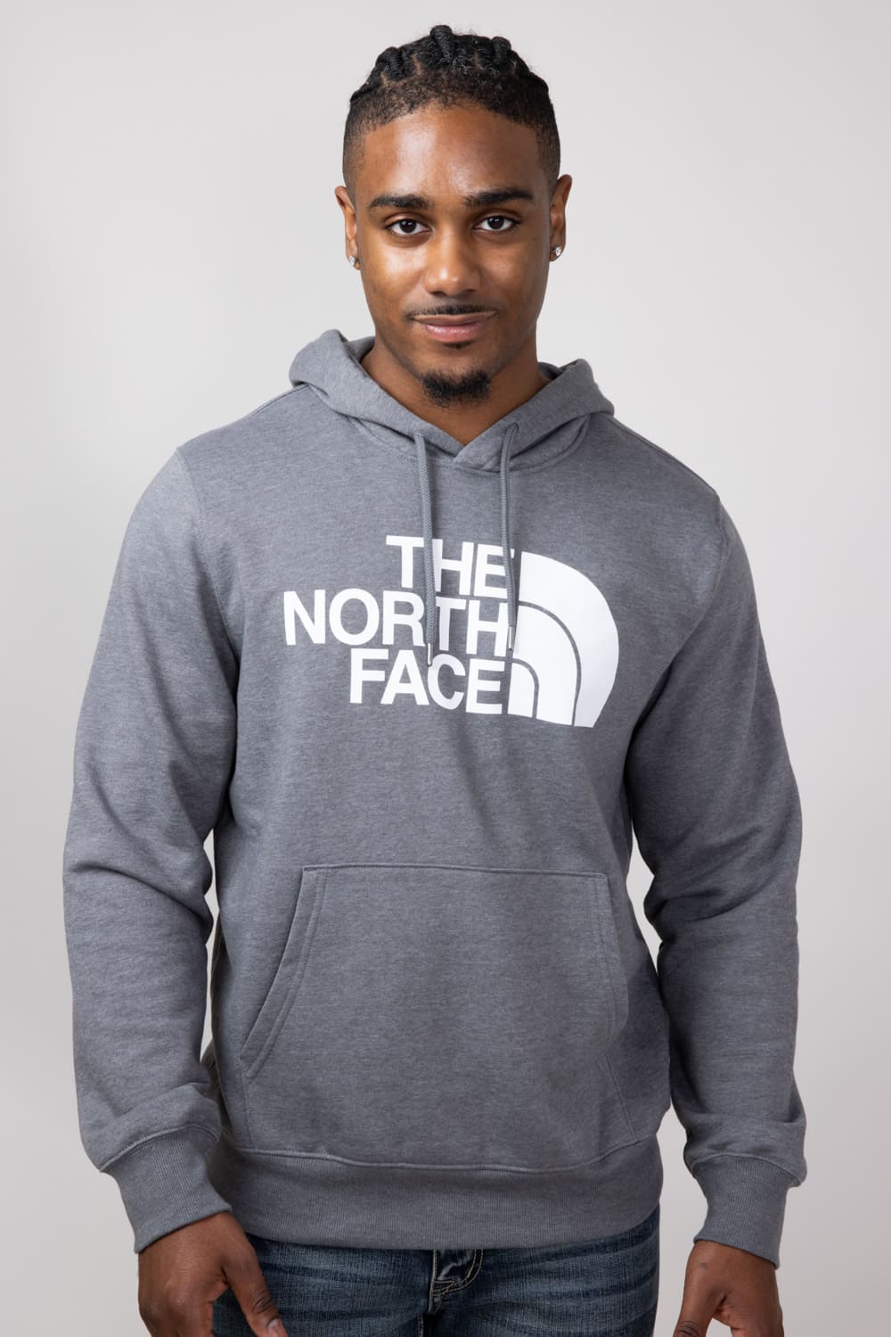 The North Face Half Dome Hoodie for Men in Grey Heather 