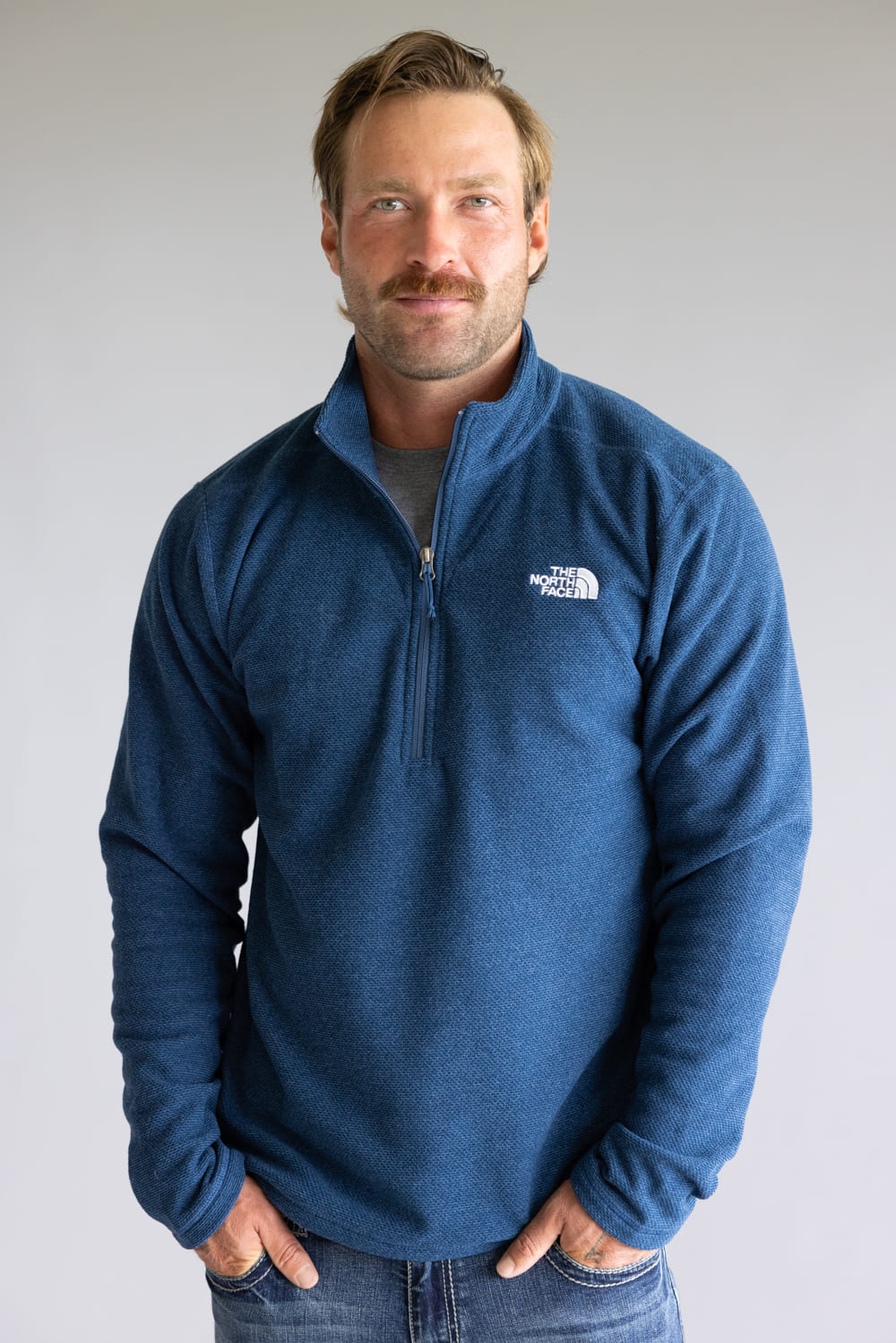 The North Face Textured Cap Rock ¼ Zip Neck for Men in Blue