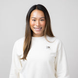 The North Face Heritage Patch Sweatshirt for Women in White Dune