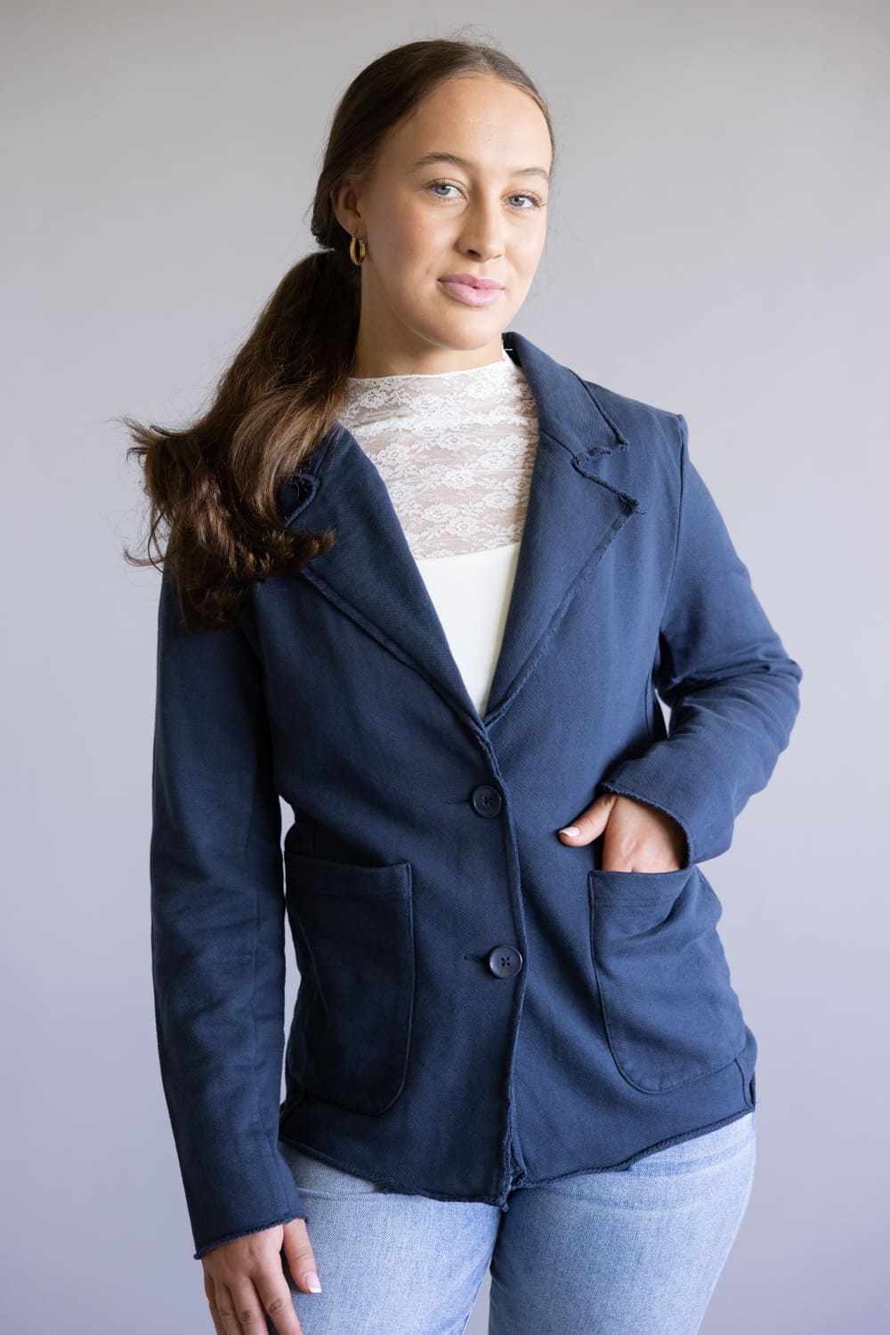 Thread & Supply Brandy Blazer for Women in Blue Nights