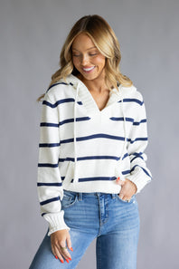 Thread & Supply Rylee Hoodie for Women in Ivory Navy