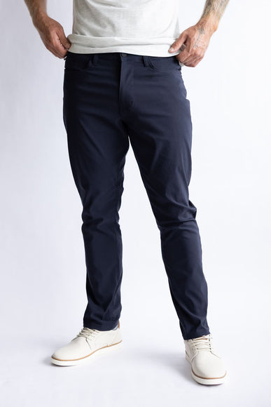 Copper & Oak Faille 5 Pocket Pants for Men in Deep Navy