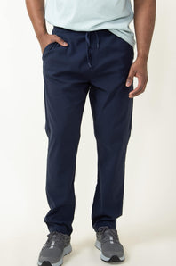 Copper & Oak Elastic File Tech Jogger Pants for Men in Blue
