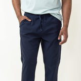 Copper & Oak Elastic File Tech Jogger Pants for Men in Blue