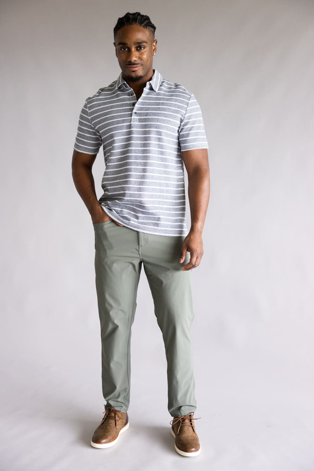 Tricot Prime Time Performance Pants for Men in Dusty Olive