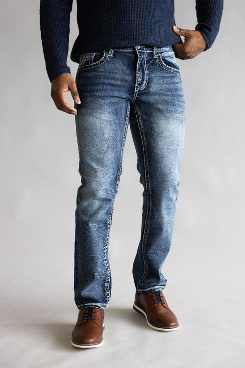 True Luck Lucian Bootcut Jeans for Men 