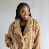 Teddy Jacket for Women in Brown