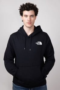 The North Face Box Logo Hoodie for Men in Black/Yellow