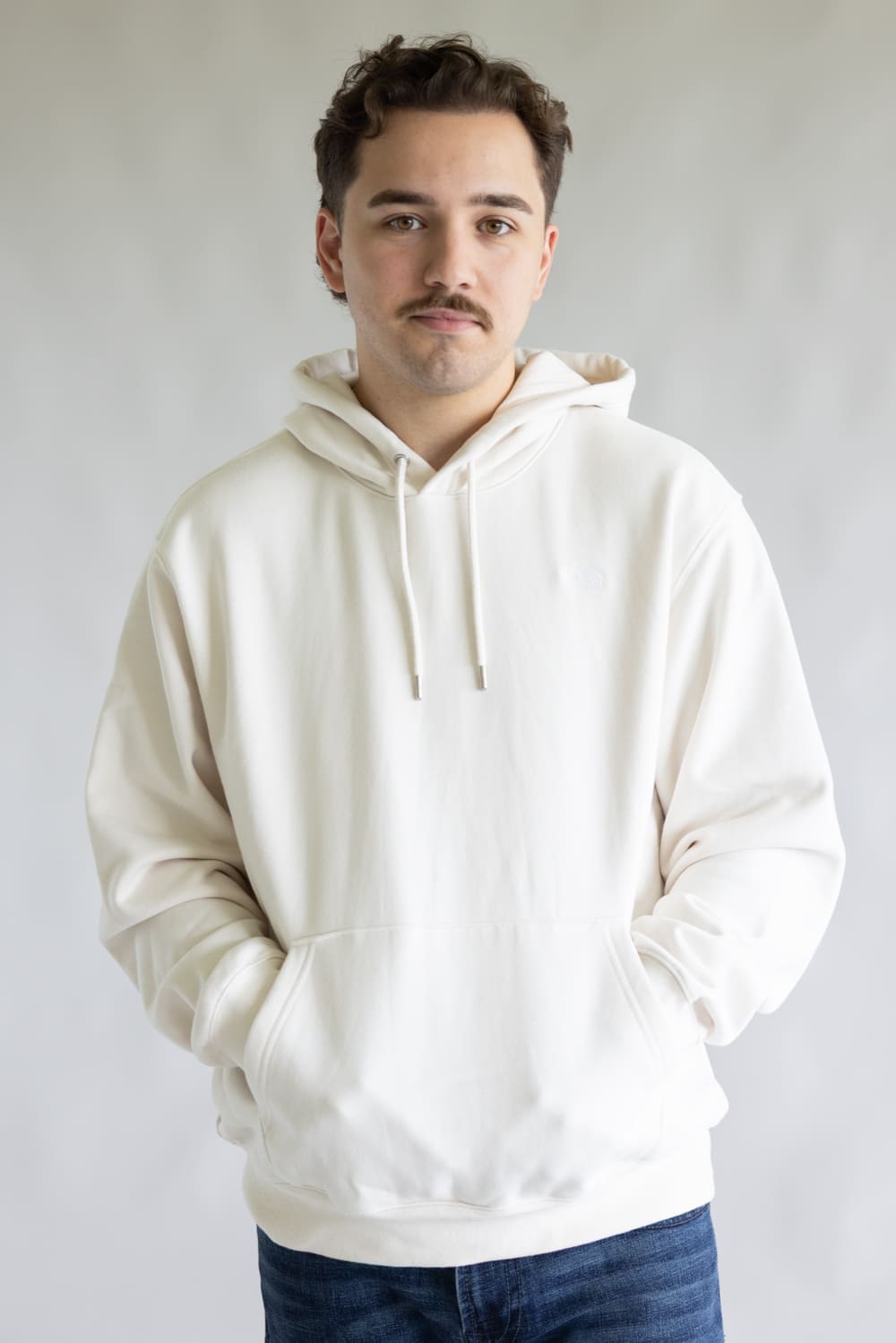 The North Face Evolution Embroidered Logo Hoodie for Men in Dune