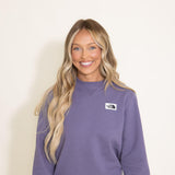 The North Face Heritage Patch Sweatshirt for Women in Purple