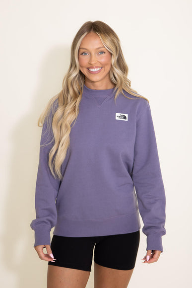 The North Face Heritage Patch Sweatshirt for Women in Purple