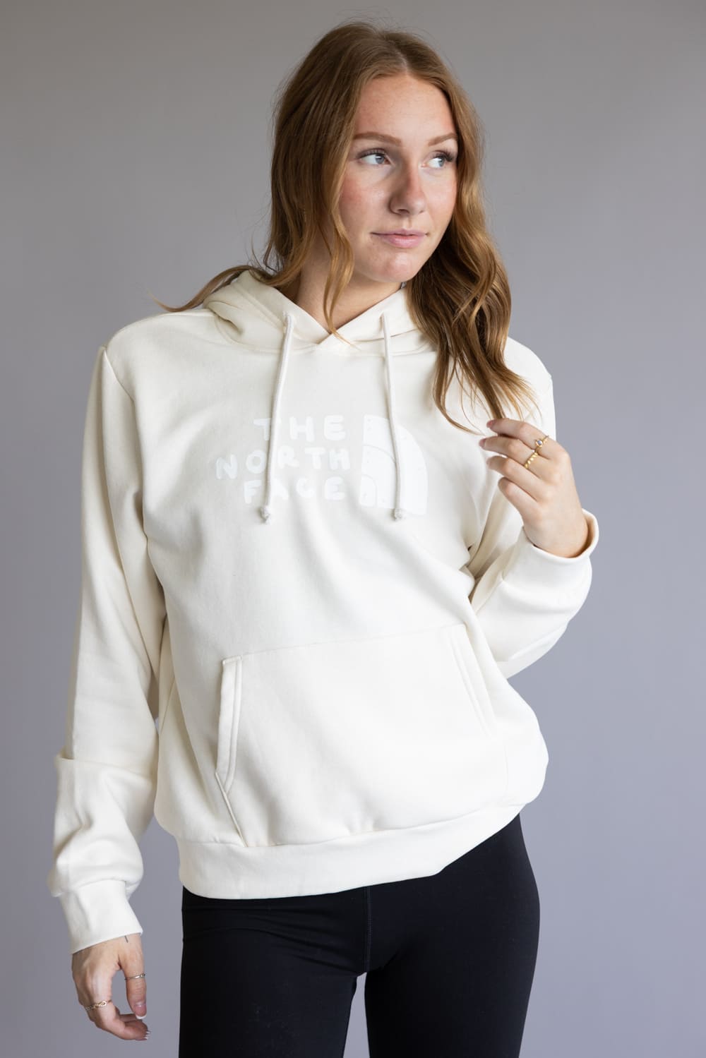 The North Face Sketch Evolution Half Dome Hoodie for Women in White
