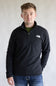 The North Face Textured Cap Rock Quarter Zip for Men in Black Heather