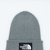 The North Face Youth Logo Cuffed Beanie in Grey Heather | NF0A8CGU-DYY
