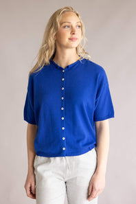 Things Between Half Sleeve Toby Cardigan for Women in Blue | TBW13717-COB