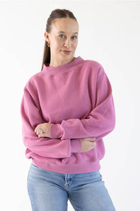 Things Between Mock Neck Fleece Pullover for Women in Rose | TBT14112-G-ROS