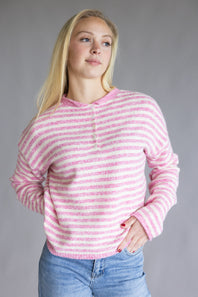 Things Between Piper Cardigan for Women in Bubblegum Stripe