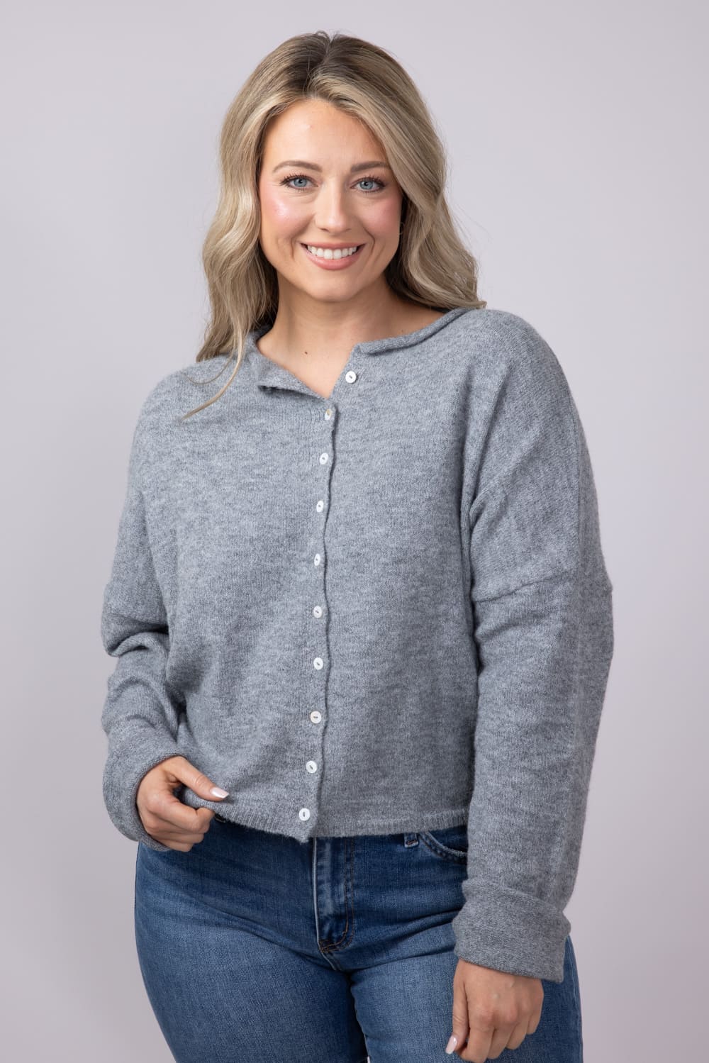 Things Between Piper Cardigan for Women in Grey