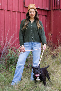 Things Between Piper Cardigan for Women in Hunter Green
