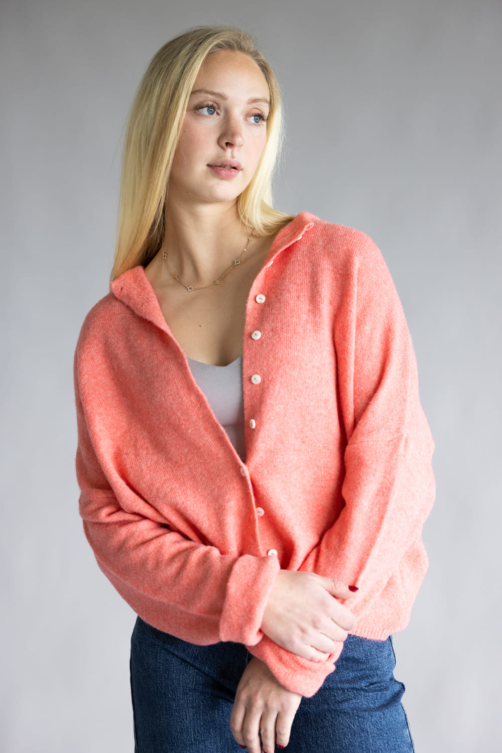 Things Between Piper Cardigan for Women in Peach