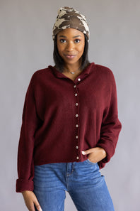 Things Between Piper Cardigan for Women in Wine