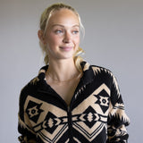 Thread & Supply Canyon Jacket for Women in Cream Black Aztec