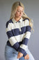 Thread & Supply Delta Stripe Shirt for Women in Navy Ivory