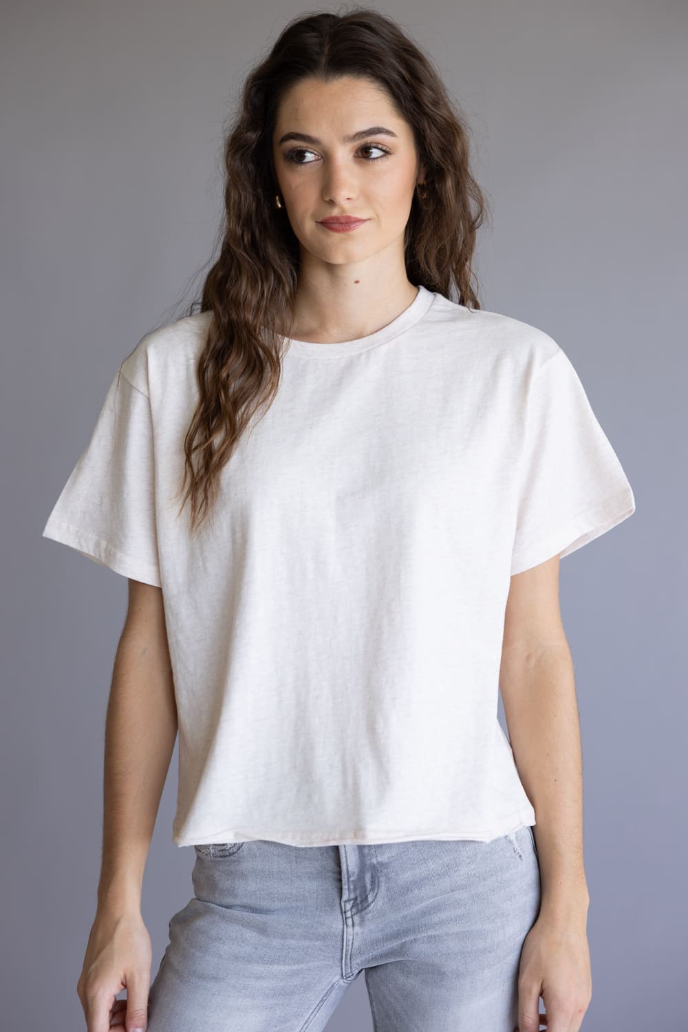 Thread & Supply Katelin T-Shirt for Women in Pink Oatmeal