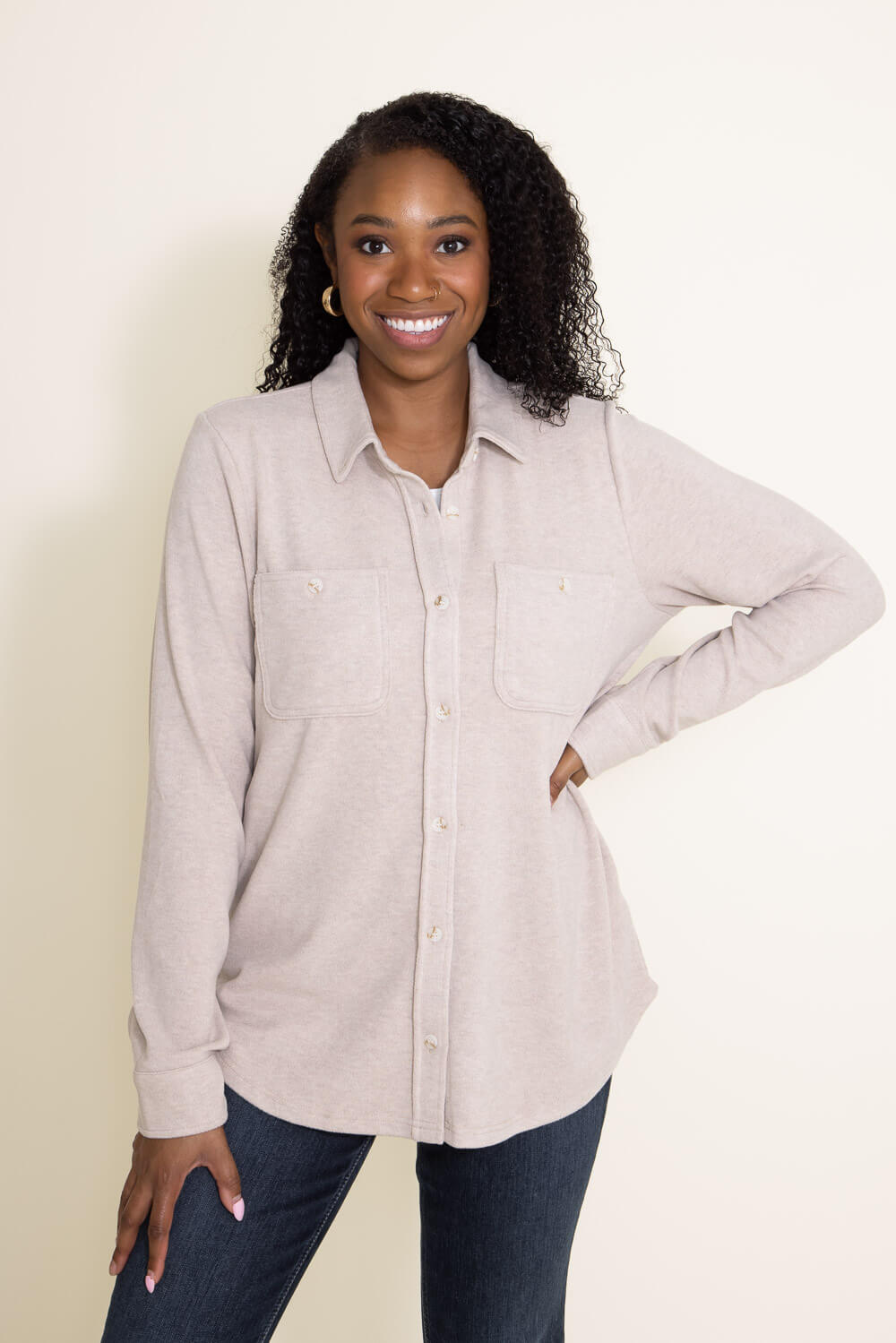 Womens sweater button up shirt combo cheap