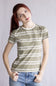 Thread & Supply Natalie Tee for Women in Green Tea Ivory