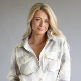 Thread & Supply Santa Fe Jacket for Women in Ivory Plaid