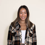 Thread & Supply Sherpa Woven Shacket for Women in Black/Brown