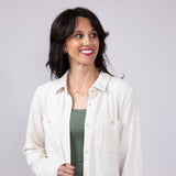 Thread & Supply Lewis Soft Luxe Button Up Shirt for Women in Oatmeal