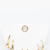 Three Pair Long Huggie Hoop Earrings Set for Women in Gold