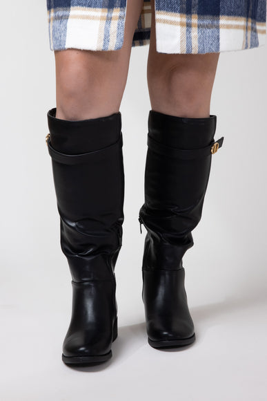 Top Moda Alana Tall Boots for Women in Black