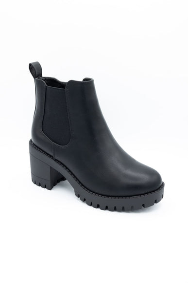 Top Moda Bianca Lug Booties for Women in Black | BIANCA66-BLACK
