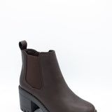Top Moda Bianca Lug Booties for Women in Brown