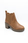 Top Moda Bianca Lug Booties for Women in Tan