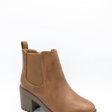 Top Moda Bianca Lug Booties for Women in Tan